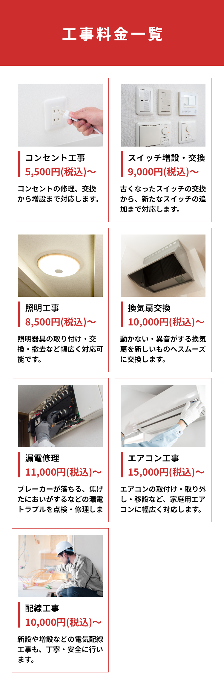 すぐ電修理ナビ料金